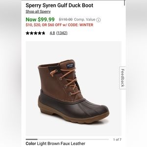 Women’s Sperry Duck Boot Size 9